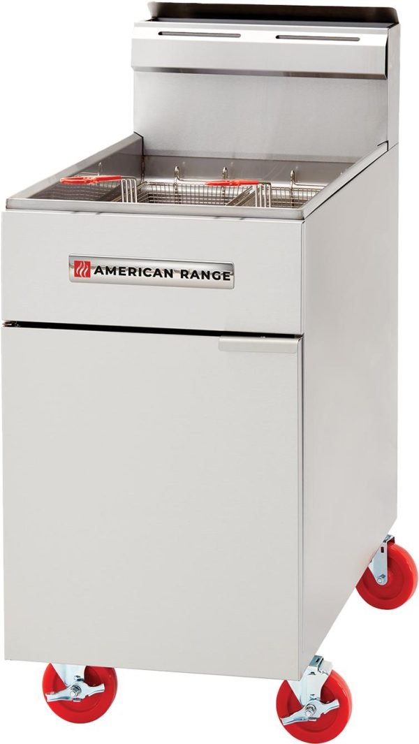 American Range - 19.5" High Efficiency Gas Fryer with 4 Burners, Stainless Steel - AF-75