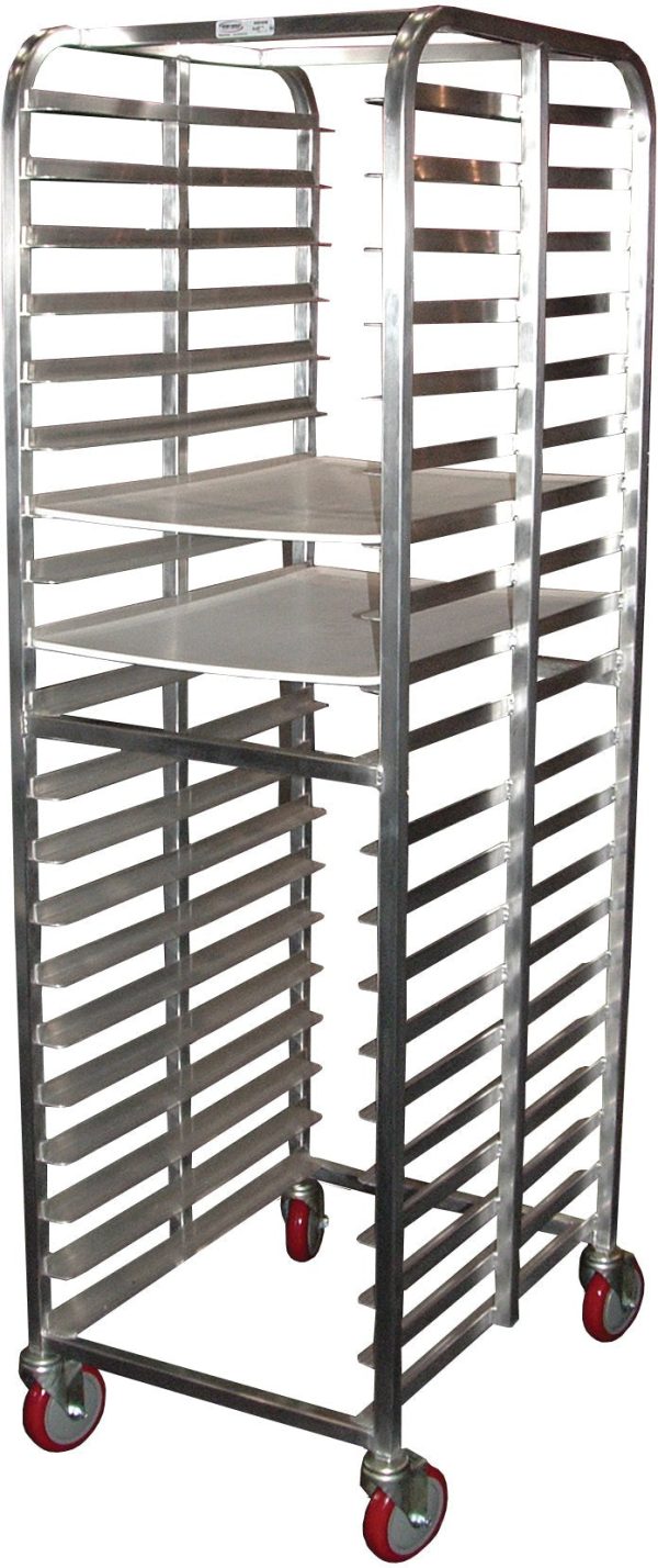Winholt - 12-18" Pan End Loading Heavy Duty Pan Rack with Plate Casters, Reinforced Brace - AL-1812BP-XB