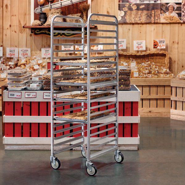 Winholt - Holds 30-18" Trays Medium Duty End Loading Aluminum Pan Rack With Tray Guard - AL-1830B-TG Winholt - Holds 30-18" Trays Medium Duty End Loading Aluminum Pan Rack With Tray Guard - AL-1830B-TG