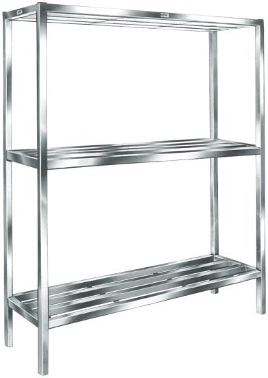 Winholt - 72 Height Mobile, 3 Shelves, Locking Casters Aluminum Tubular Shelving - ALMCS-60-324-72-LC Winholt - 72 Height Mobile, 3 Shelves, Locking Casters Aluminum Tubular Shelving - ALMCS-60-324-72-LC
