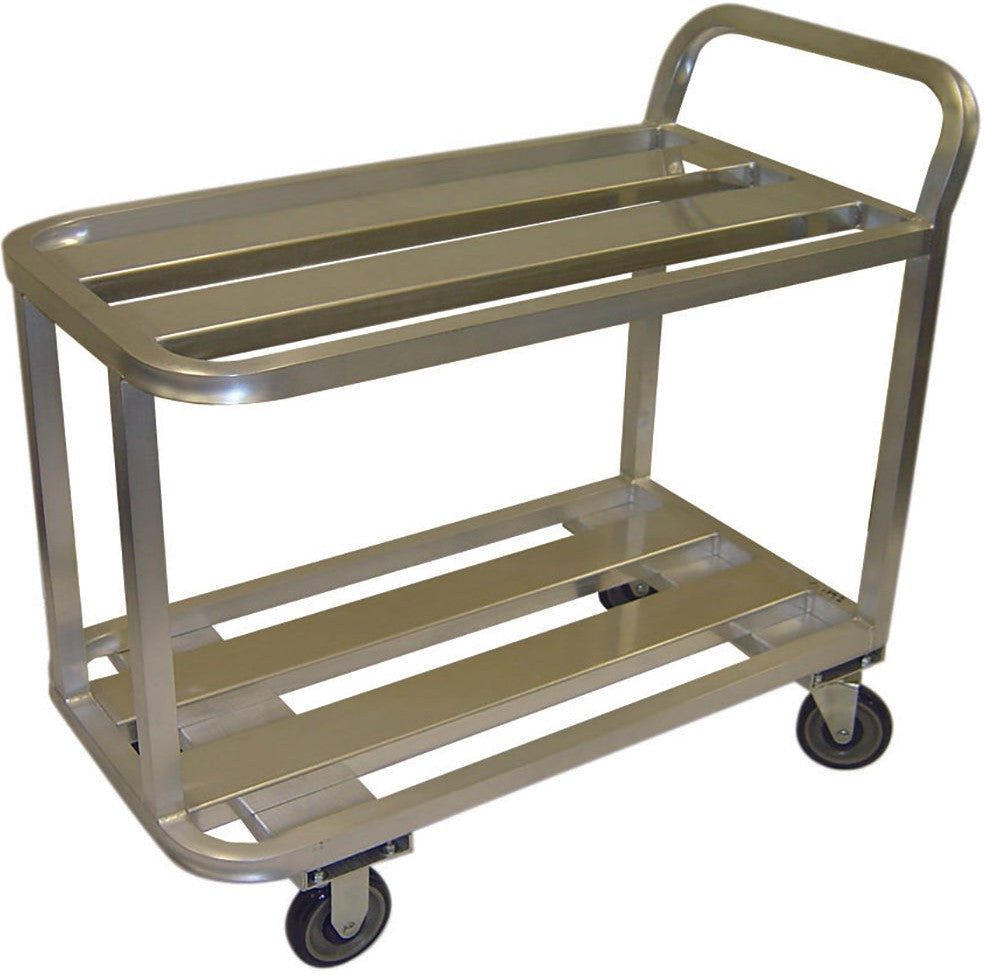 Winholt - 42" Aluminum Sani Stock Cart With Tubular Shelf - ALUC-2-2036-T Winholt - 42" Aluminum Sani Stock Cart With Tubular Shelf - ALUC-2-2036-T