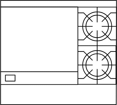 American Range - 36" Stainless Steel Restaurant Range With 24" Griddles, 2 Burners, And 26.5" Convection Oven - AR-24G-2B-C American Range - 36" Stainless Steel Restaurant Range With 24" Griddles, 2 Burners, And 26.5" Convection Oven - AR-24G-2B-C