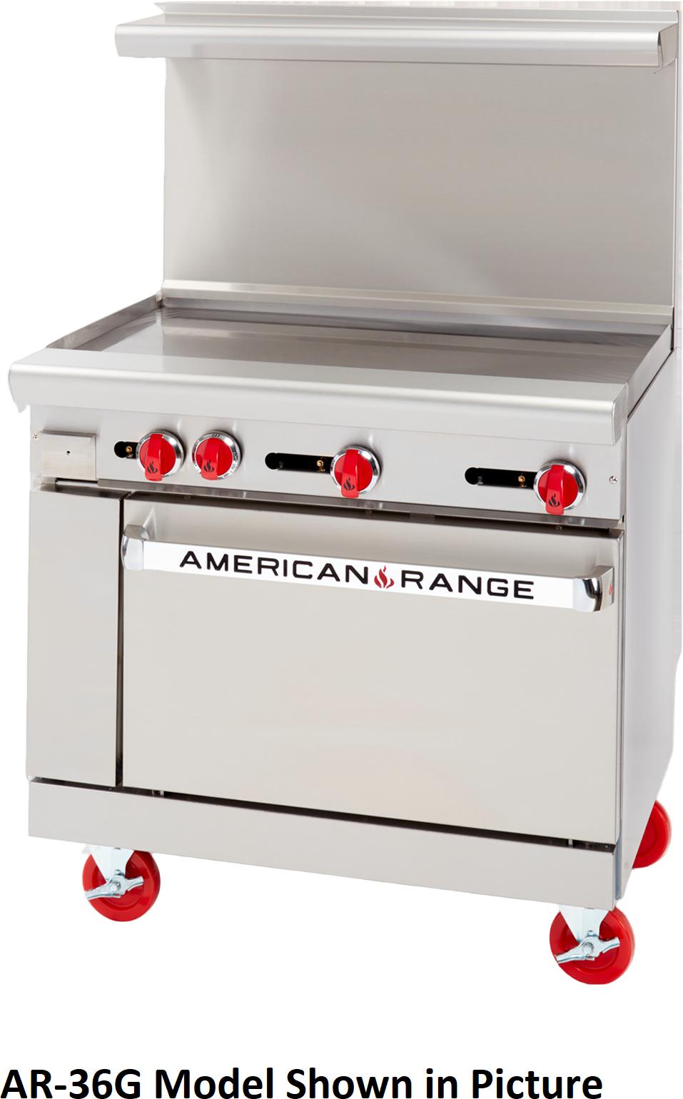 American Range - 48" Stainless Steel Restaurant Range 48" Griddles, and 20" 2 Space Storage Bases - AR-48G-DSB American Range - 48" Stainless Steel Restaurant Range 48" Griddles, and 20" 2 Space Storage Bases - AR-48G-DSB