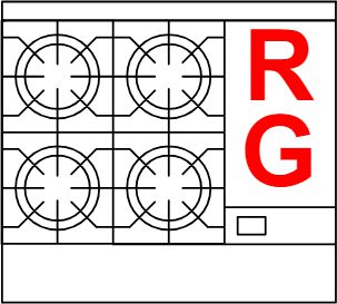 American Range - 36" Stainless Steel Restaurant Range 12" Raised Griddles, 4 Burners With 26.5" 1 Standard Oven - AR-4B-12RG American Range - 36" Stainless Steel Restaurant Range 12" Raised Griddles, 4 Burners With 26.5" 1 Standard Oven - AR-4B-12RG