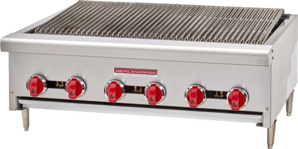 American Range - 36" Stainless Steel Char-Rock Broiler - ARSRB-36