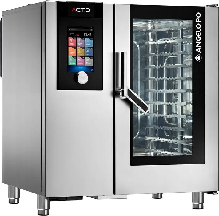 Angelo PO - ACT.O Gas Combi Oven 10 x GN 1/1 Pans Capacity with Equipment Stand - AT101G2 Angelo PO - ACT.O Gas Combi Oven 10 x GN 1/1 Pans Capacity with Equipment Stand - AT101G2