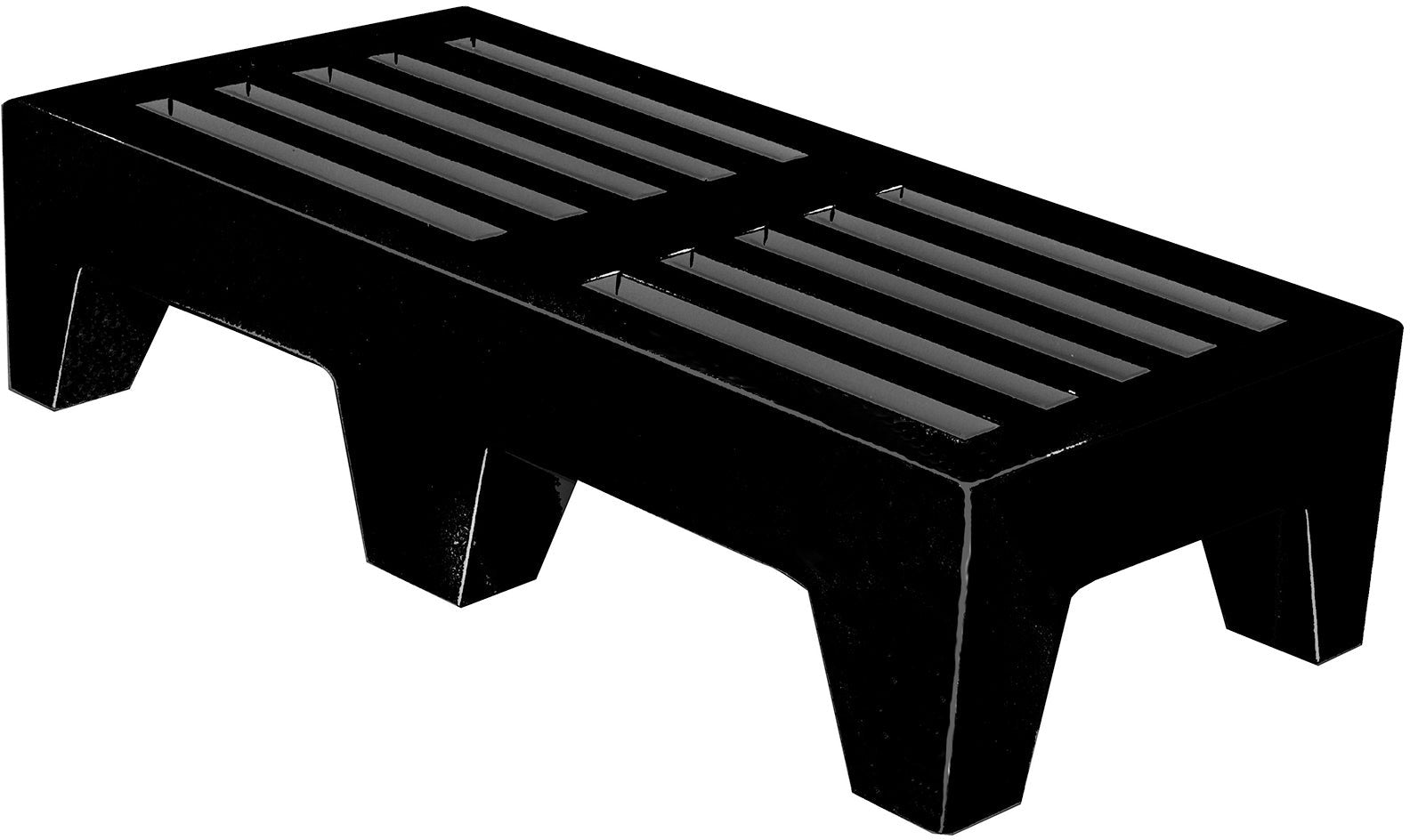 Winholt - 5 Ft. Black Plastic Dunnage Rack - DPLSQ-5-1222-BK Winholt - 5 Ft. Black Plastic Dunnage Rack - DPLSQ-5-1222-BK