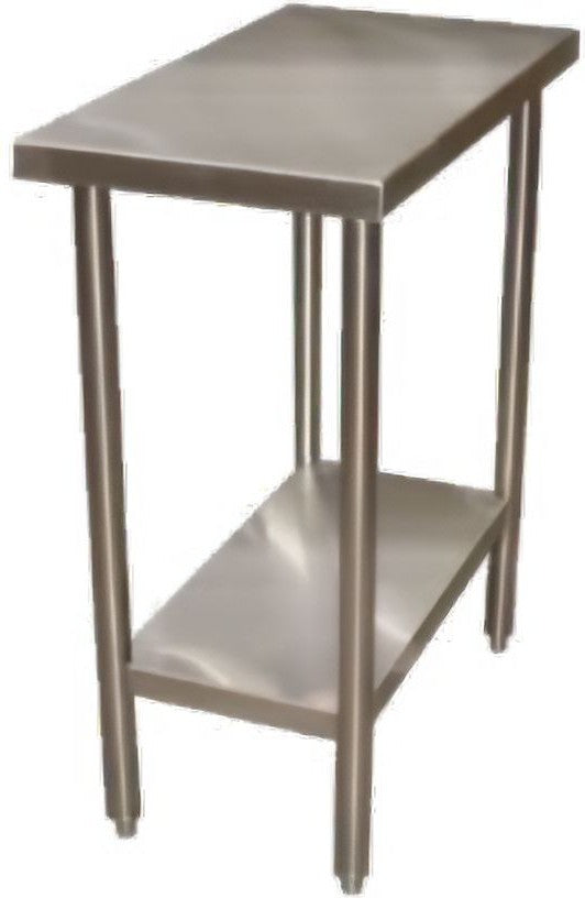 Winholt - 30" x 18" Filler Table Stainless Steel Finish Legs & Cross Bracing Work Table With Undershef - DTS-3018