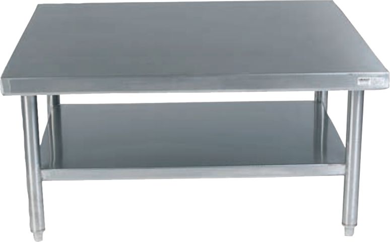 Winholt - 36" x 36" 14 Gauge Top Stainless Steel Equipment Stand with Marine Edge - ES-MX3636-14 Winholt - 36" x 36" 14 Gauge Top Stainless Steel Equipment Stand with Marine Edge - ES-MX3636-14