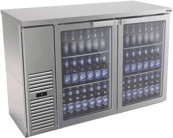 Fagor - FBB Slim Line Series 115V, 62.5" Stainless Steel Finish Double Glass Door Back Bar Refrigerator - FBB-24-60GS Fagor - FBB Slim Line Series 115V, 62.5" Stainless Steel Finish Double Glass Door Back Bar Refrigerator - FBB-24-60GS
