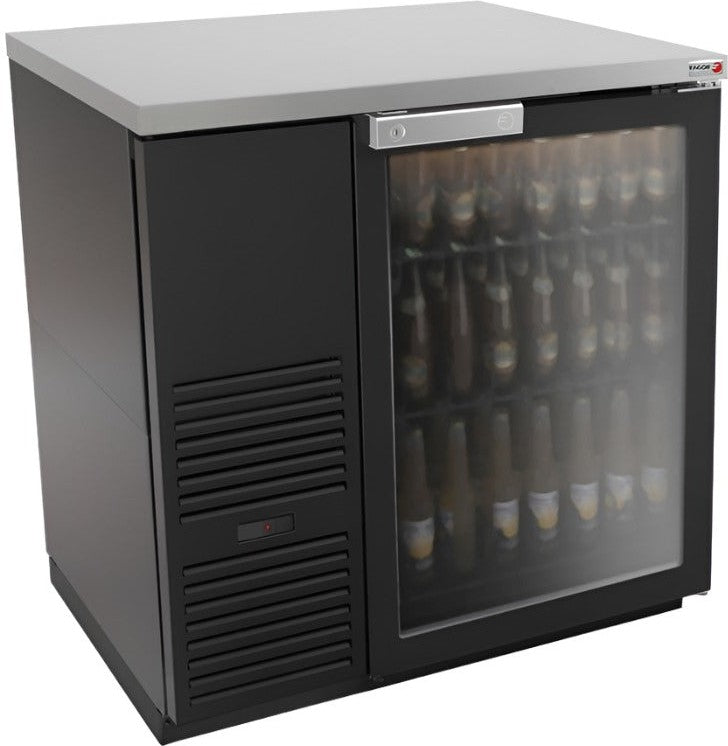 Fagor - FBB Series 115V, 36.75" Black Vinyl Finish Single Glass Door Back Bar Refrigerator - FBB-36G-N Fagor - FBB Series 115V, 36.75" Black Vinyl Finish Single Glass Door Back Bar Refrigerator - FBB-36G-N
