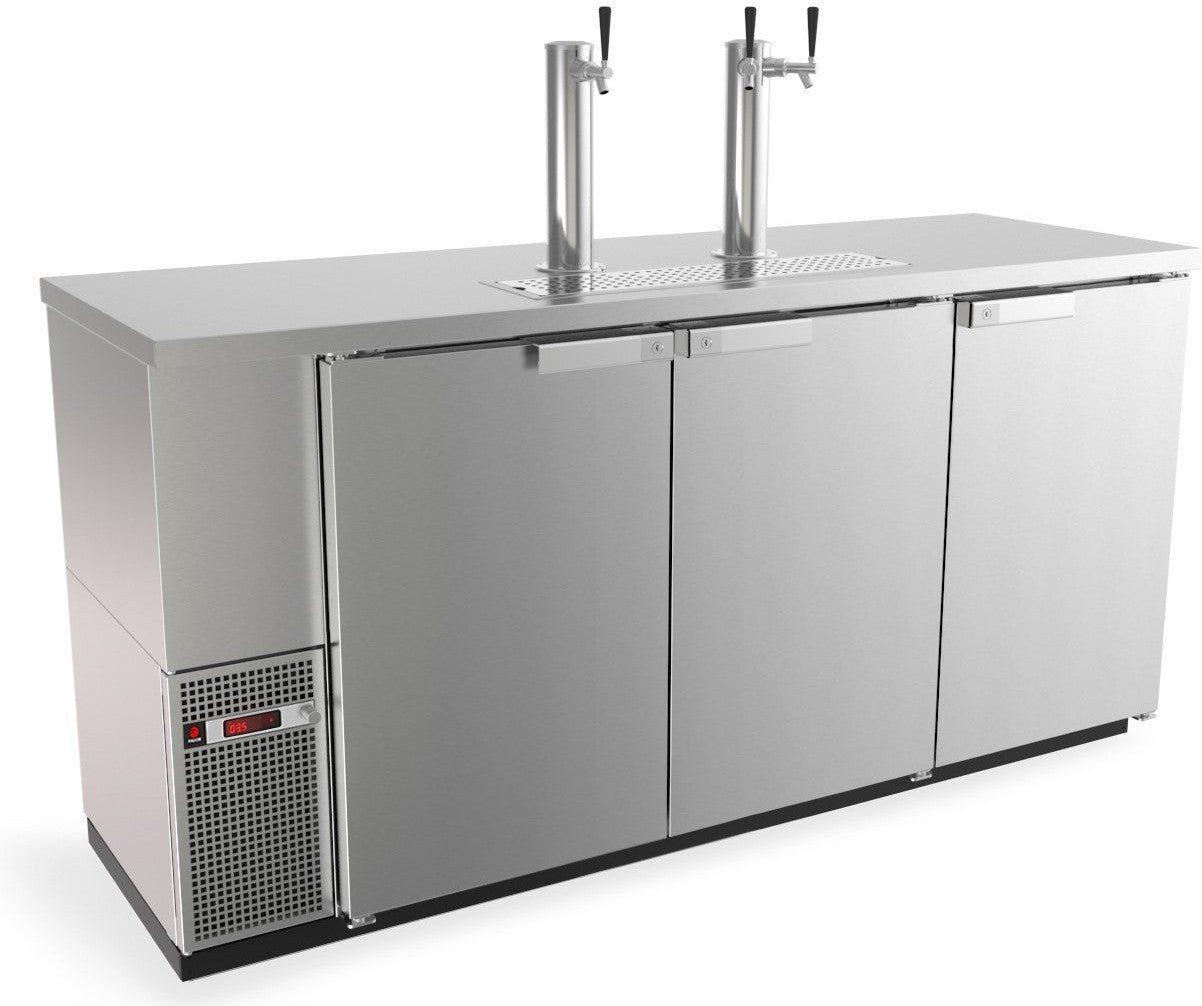 Fagor - FDD Slim Line Series 115V, 72" Stainless Steel Direct Draw Beer Cooler with 2 Towers & 3 Taps - FDD-24-72S Fagor - FDD Slim Line Series 115V, 72" Stainless Steel Direct Draw Beer Cooler with 2 Towers & 3 Taps - FDD-24-72S