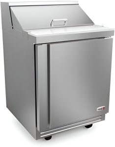 Fagor - 115V, 8 cu. ft. Single Door Refrigerated Salad/Sandwich Prep Table - FST-27-8-N