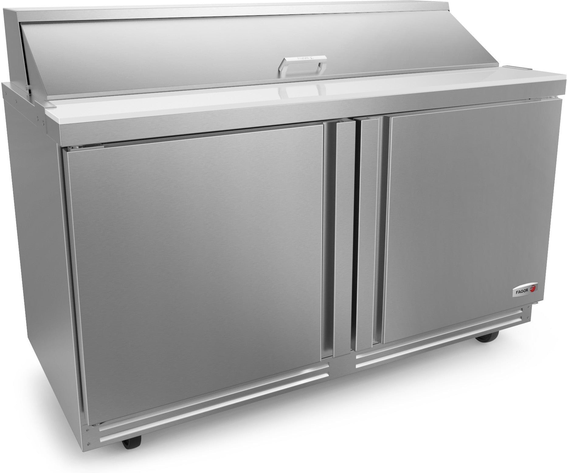 Fagor - 115V, 16 cu. ft. Double Door Refrigerated Salad/Sandwich Prep Table - FST-60-16-N Fagor - 115V, 16 cu. ft. Double Door Refrigerated Salad/Sandwich Prep Table - FST-60-16-N