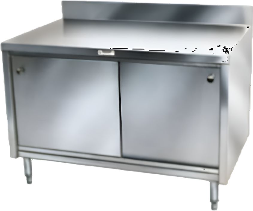Winholt - 72" x 30" x 34" Stainless Steel Work Table with Sliding Door - STCT-BD3072 Winholt - 72" x 30" x 34" Stainless Steel Work Table with Sliding Door - STCT-BD3072