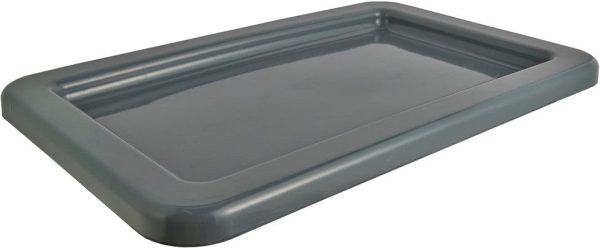 Winholt - 16" x 25" x 1" Polyethylene Gray Lug Lid - WHPL-8LID-GY