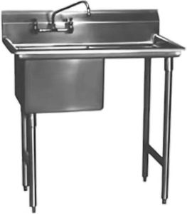 Winholt - 20" x 28" Stainless Steel One Compartment Sink with Right 24" Drainboard - WS1T2028RD24