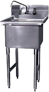 Winholt - 24" x 24" Stainless Steel One Compartment Sink without Drainboard - WS1T2424