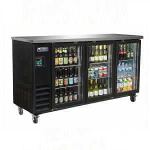 Ikon IBB73-3G-24 73" Glass 3-Door Back Bar Cooler