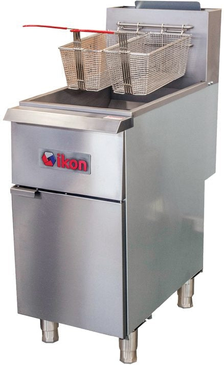 Ikon IGF-75/80 75-80 Lb. Gas Floor Fryer - 150,000 BTU