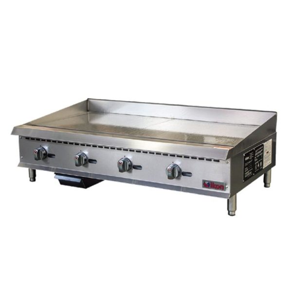 Ikon IMG-48 48" 4-Burner Natural Gas Countertop Griddle With Manual Control - 120,000 BTU