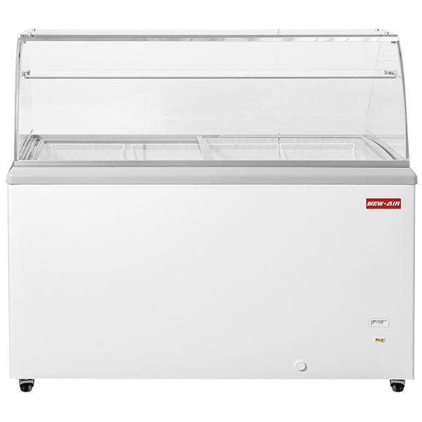 New Air 60" Four Basket Flat Glass Ice Cream Freezer - NIF-60-DC