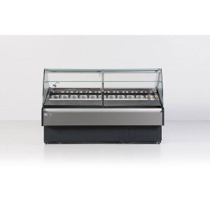 Hydra-Kool KFM-GL-80-S 85" Curved Glass Gelato Case