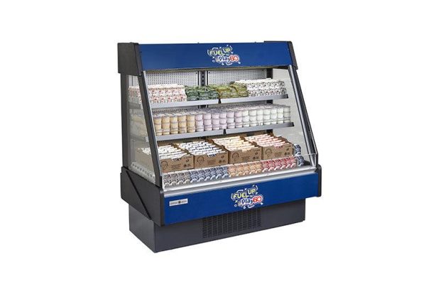 Hydra Kool 40” Low Profile Open Merchandiser with Electric Shutter/Front and Rear Loading - KGL-RS-40-S