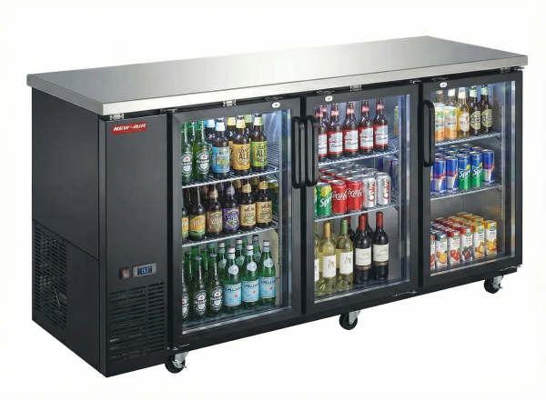 New Air NBB-72-SG 72" Glass 2-Door Back Bar Refrigerator