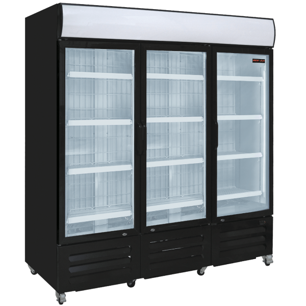 New Air NGR-182-H 79" Triple Door Glass Door Refrigerator
