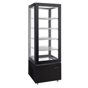New Air NUDC-26-S 26" Black Refrigerated Display Case - 14.12 Cu. Ft.