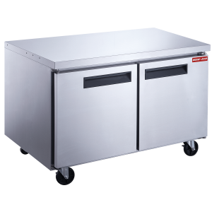 New Air NUR-060-SS 60" Solid 2-Door Undercounter Refrigerator