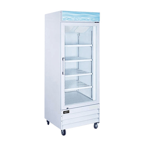 Omcan One (1) Glass Door Display Refrigerator with Lightbox, . ( ) Omcan One (1) Glass Door Display Refrigerator with Lightbox, . ( )