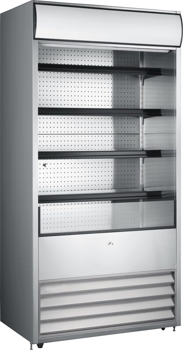 Omcan Four (4) Shelf Grab-and-Go Open Refrigerated Floor Self-Serve Display Case, . ( ), Stainless Steel