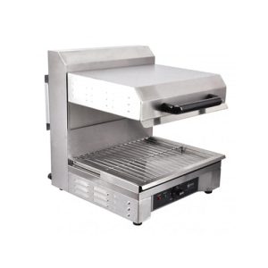 Omcan Stainless Steel Quartz Adjustable Salamander with Warming Base