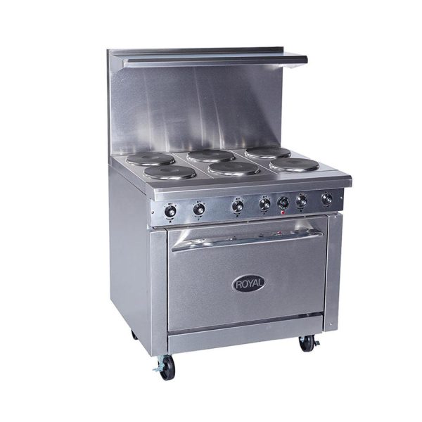 Royal RRE-6 36" Electric 6-Burner Range With Standard Oven - 208V