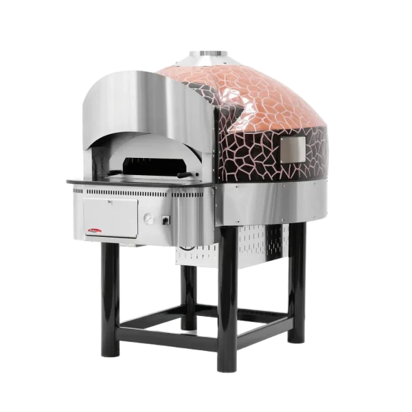 BakeMax BMSPO04 Commercial Floor Model Gas Rotating Pizza Oven