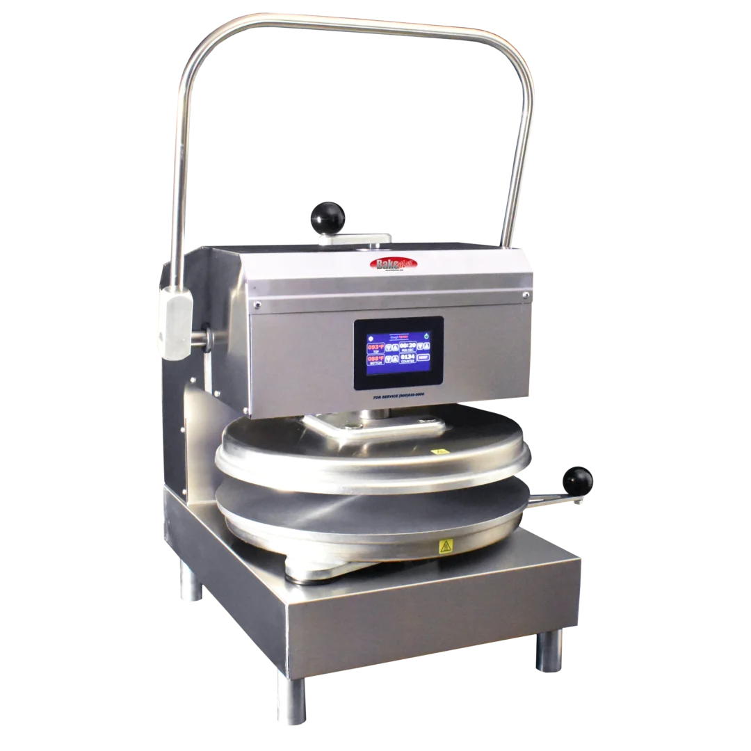 BakeMax BMTXM218SS Commercial Countertop Manual Swing Away Dual Heat Dough Press BakeMax BMTXM218SS Commercial Countertop Manual Swing Away Dual Heat Dough Press